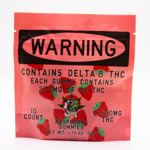 Raspberry 250 mg Delta 8 gummies