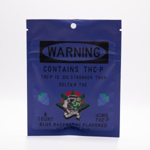 blue raspberry 5mg thc p 8 count gummy