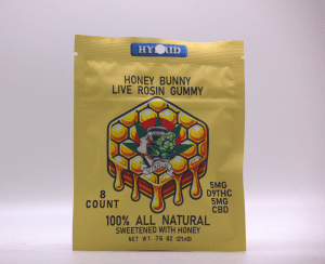 Honey Bunny Live Rosin Hybrid Gummy 8ct. 5mg Honey Bunny 1 1 300x244