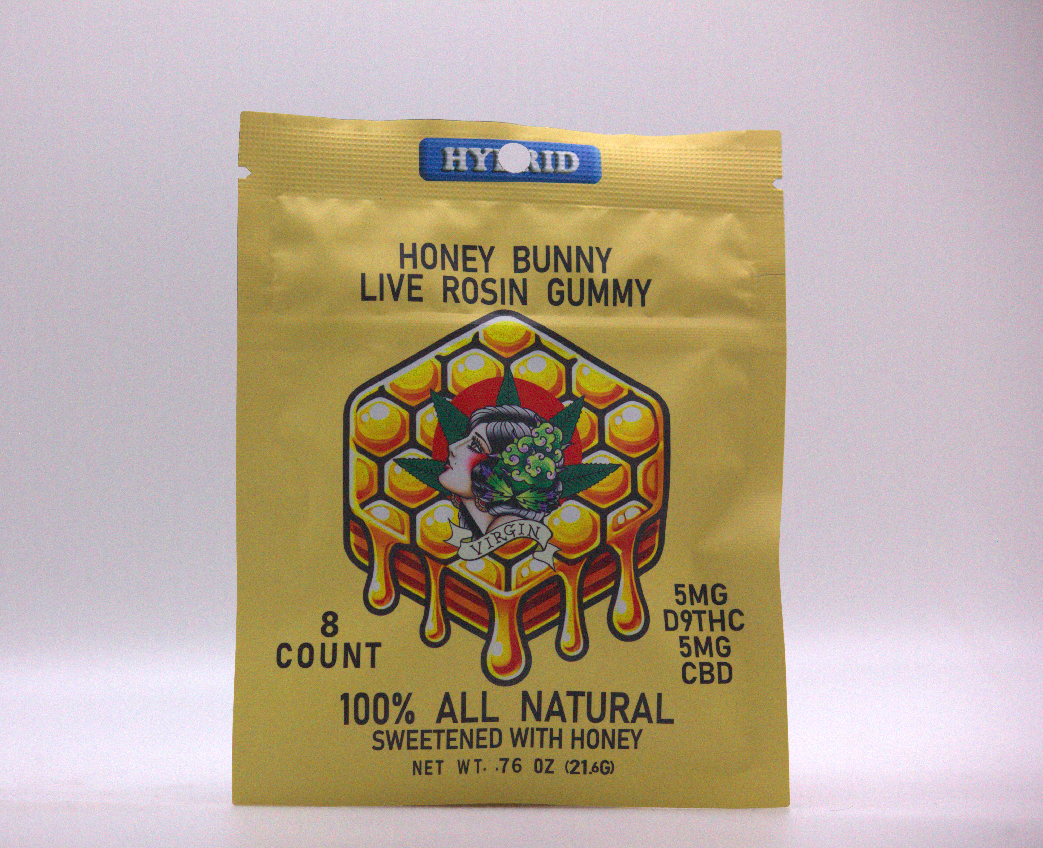 Honey Bunny Live Rosin Hybrid Gummy 8ct. 5mg