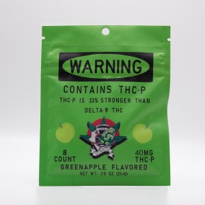 green apple 5mg thc p 8 count gummy