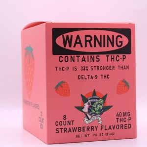 strawberry 5mg thc p 8 count gummy (box of 10)