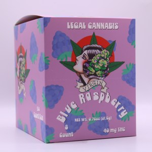 blue raspberry 5mg d9 8 count (box of 10)